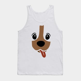 Dachshund Face Funny Dog Halloween Costume Tank Top